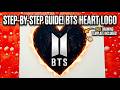 How to Draw a BTS Heart 💜 | Easy Step-by-Step Drawing for Beginners
