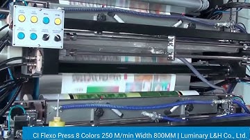 Luminary CI Flexo Press 8 Colors 250 M/min Width 800MM