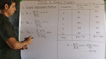 INDEX NUMBERS|| L2||XII COMM.||SIMPLE AGGREGATE METHOD||MAHARASHTRA BOARD