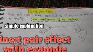 Inert Pair Effect Brief Explanation With Diagram