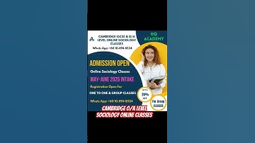 Cambridge Online O/A level Sociology classes