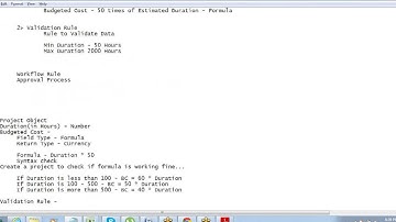 Formulas, Validation Rules, Workflows & Approval Process in Salesforce - Part 2