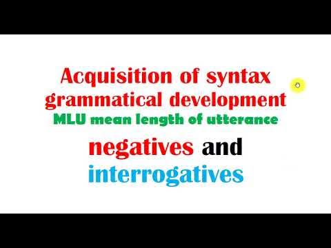 Acquisition of syntax by children in language acquisition | Syntactic ...