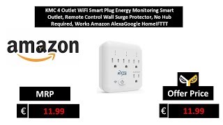 KMC 4 Outlet WiFi Smart Plug Energy Monitoring Smart Outlet