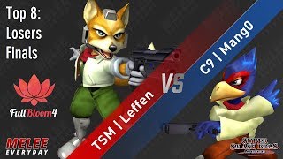 Full Bloom 4 - Tsm Leffen Fox Vs. C9 Mang0 Falco - Ssbm - Top 8 - Losers Finals