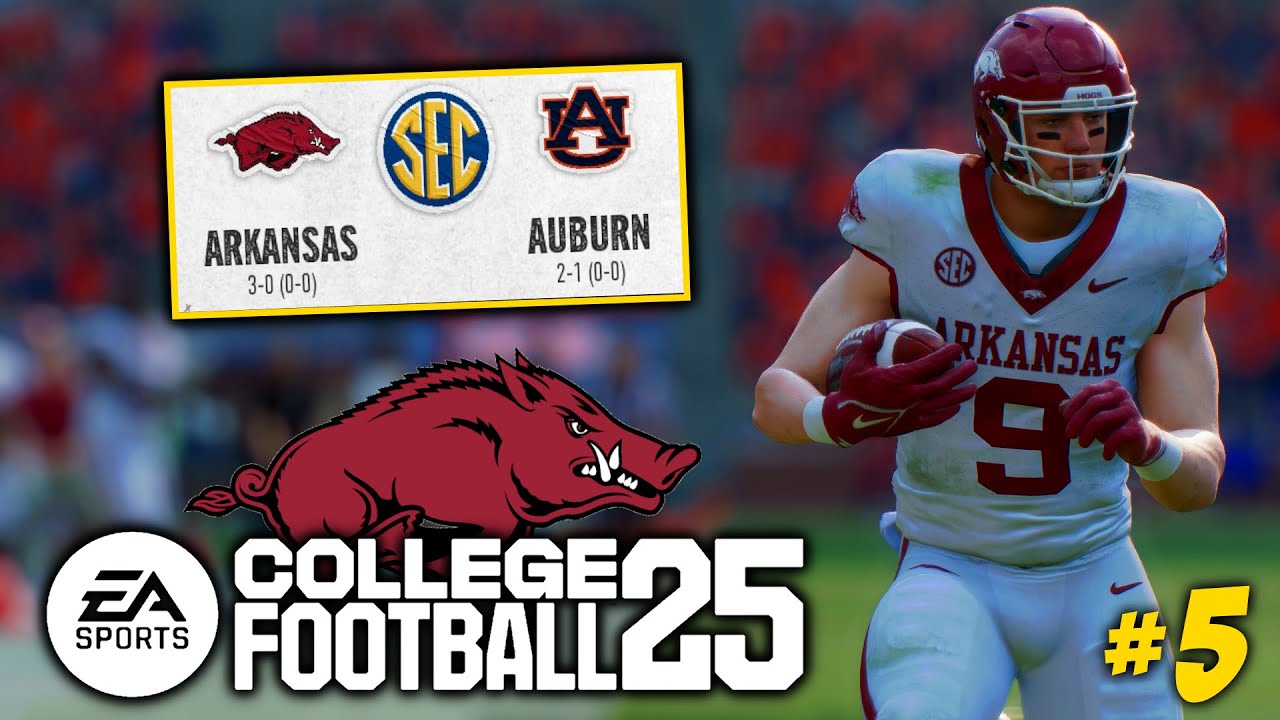 SEC Play Begins!! | College Football 25 Arkansas Dynasty EP. 5 - YouTube