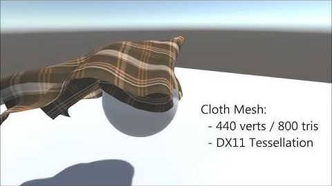 Unity 5 Custom Cloth Solver (Initial test)