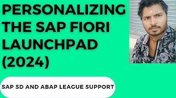 Personalizing the SAP FIORI launchpad (2024)
