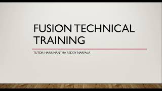 Oracle Fusion Technical Demo By Real Time Expert from SSB Technologies Hyderabad.