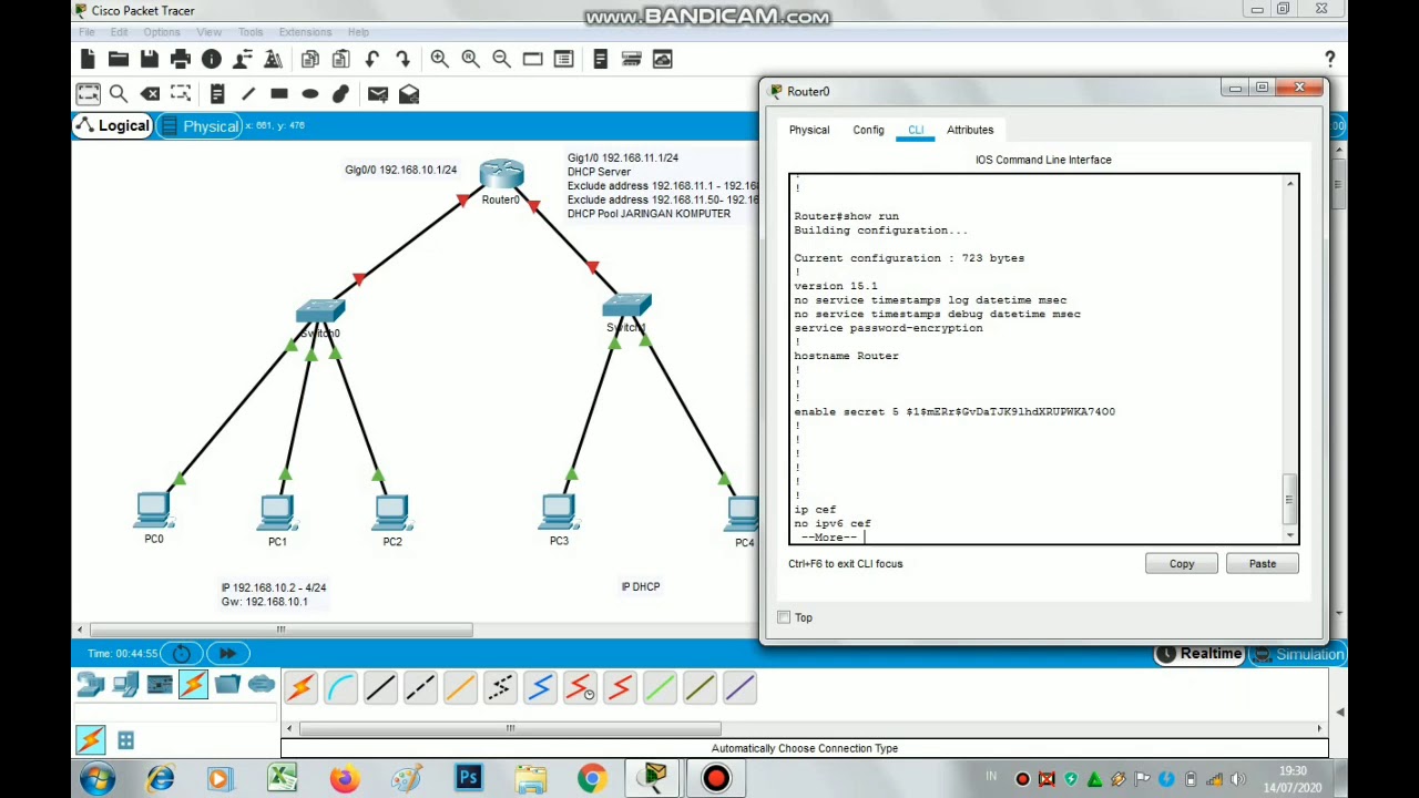 packet tracer configuring dhcp using cisco ios