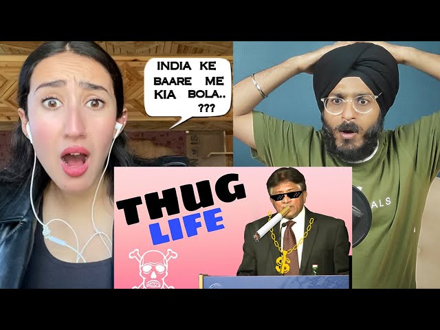 Indian Reaction to General Pervez Musharraf thug life | pervez musharraf reply to indian media class=