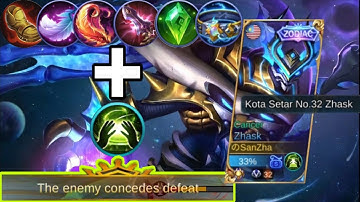 ZHASK BEST BUILD & COMBO | ENEMY AUTO SURRENDER | ZHASK BEST BUILD 2021 | ZHASK ZODIAC SKIN GAMEPLAY