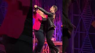 Sasha Farber Pulling a Fan (Courtney Larkin) on Stage Dancing with the Stars Tour 2023, Buffalo NY
