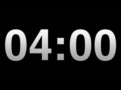 Timer 4 Minutes Timer Video Countdown Black Background