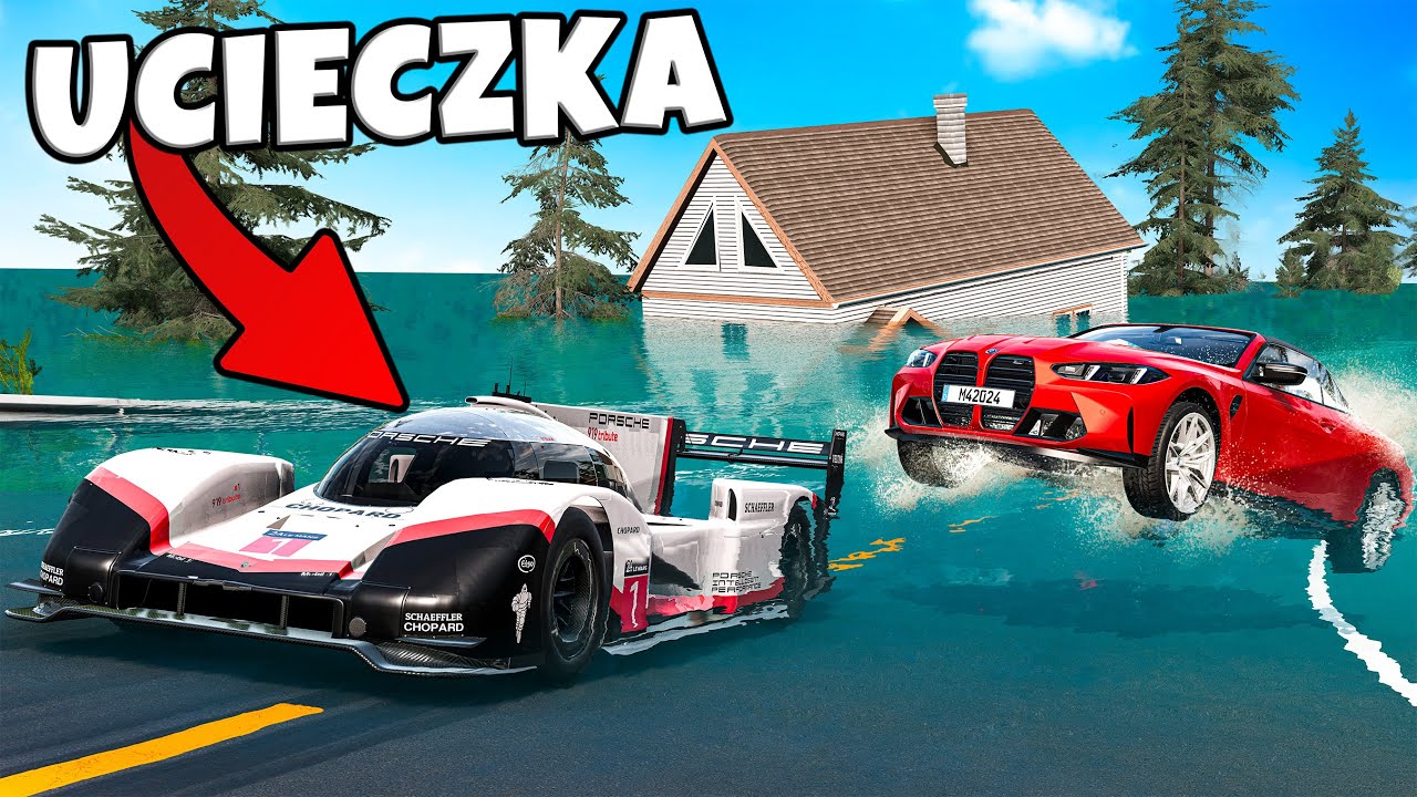 ❄️ LOSOWE POJAZDY KONTRA POWÓDŹ!? | BeamNG Drive |