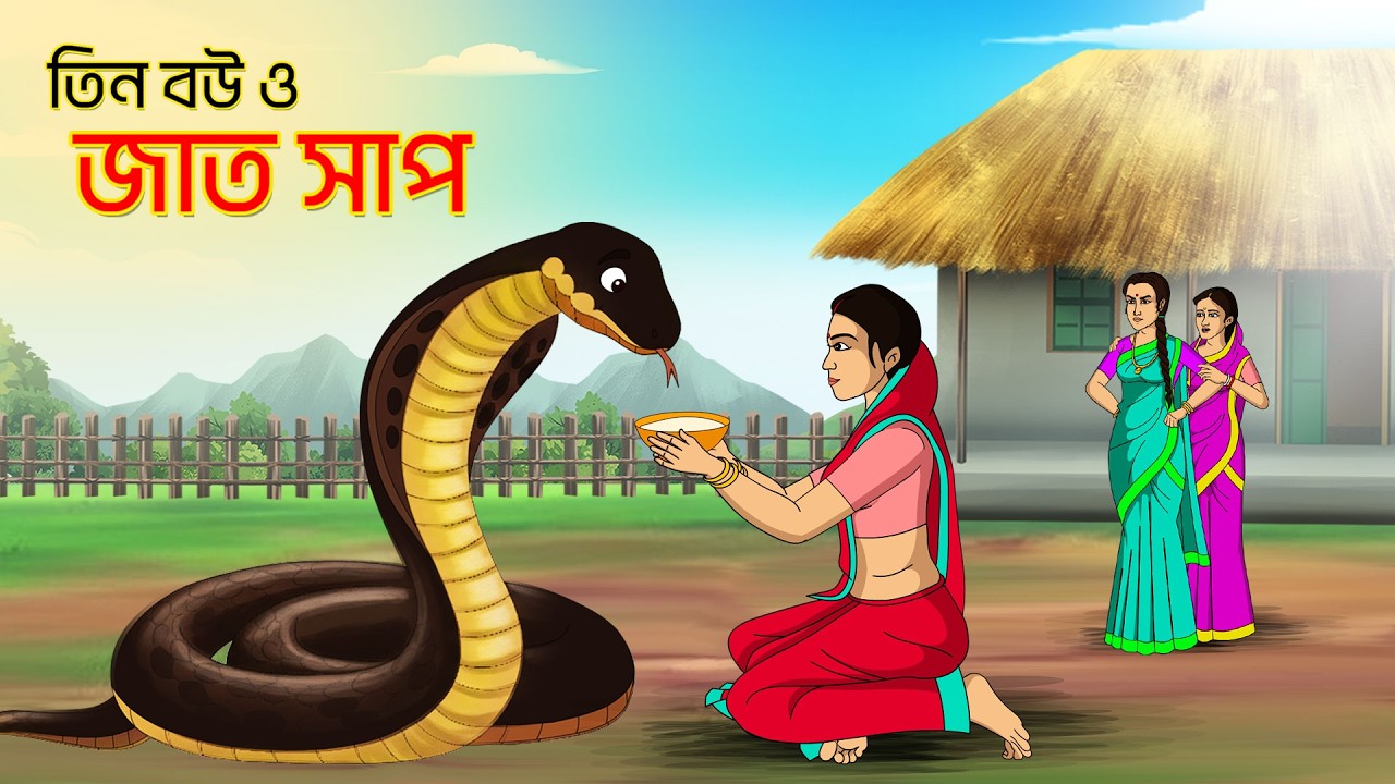 তিন বউ ও জাত সাপ | Bangla Cartoon | Rupkothar Golpo | ThakurmarJhuli