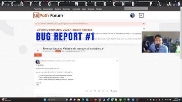 UiPath Bug Report #1 : Remove unused-Variable, remove all variables.