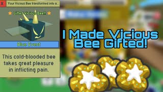 Making Vicious Bee Gifted in Bee Swarm Simulator Roblox!