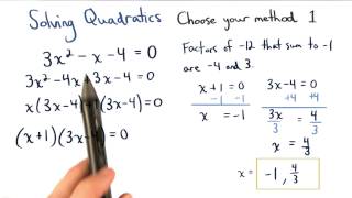 Solving Quadratics Choose Your Method 1 - Visualizing Algebra