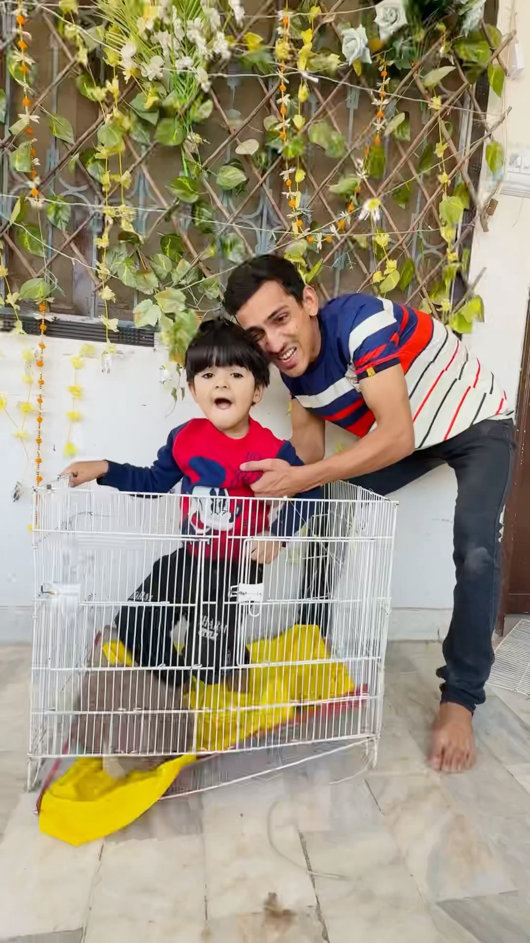 Baby Trapped In Cage ?|