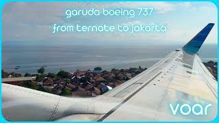 Garuda Indonesia | Boeing 737 | Ternate ✈ Jakarta | ECONOMY cabin, emergency exit flight review