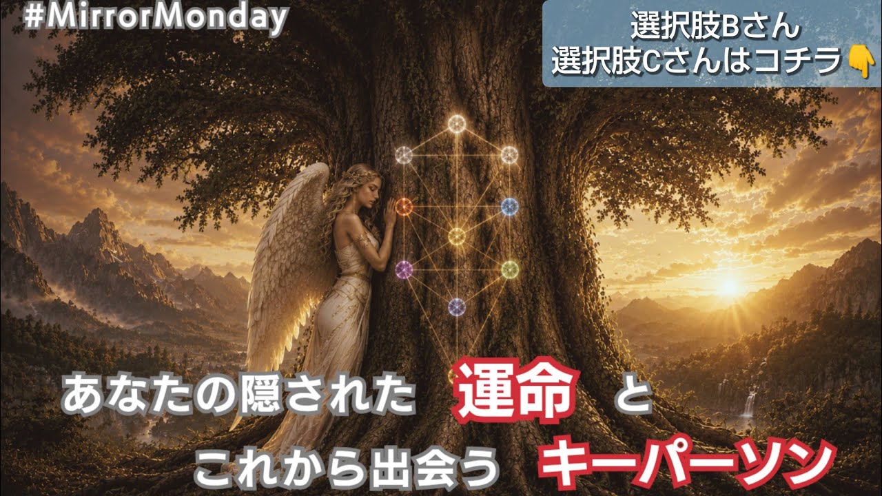 𓃰自分軸𓃰#MirrorMonday 生命の樹🌳スプレッド 【あなたの隠された運命と、これから出会うキーパーソン】選択肢Bさん/Cさん ⚠️むだばなし多め ⚠️お耳👂が痛い話あり