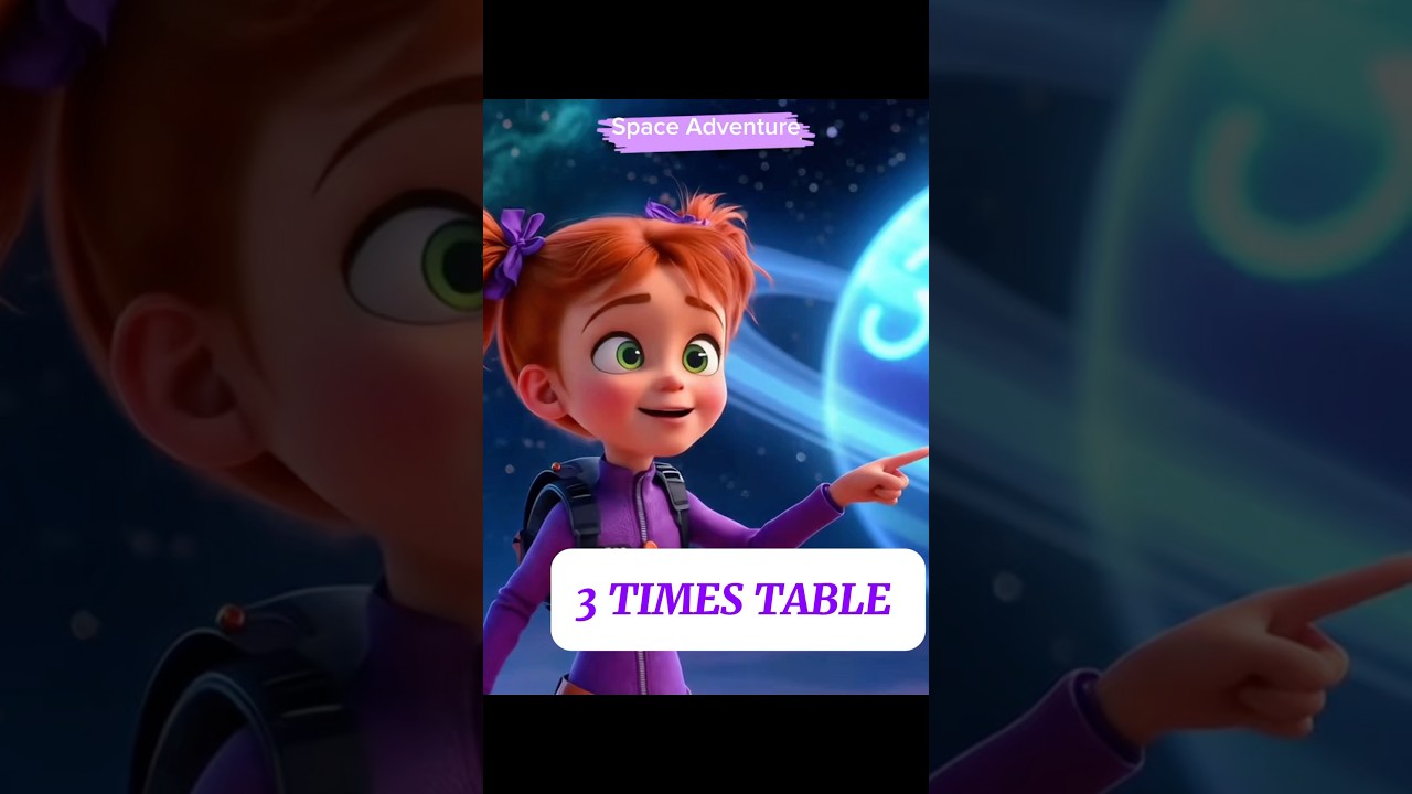 Three Times Table Song For Kids | Nina Math Songs 