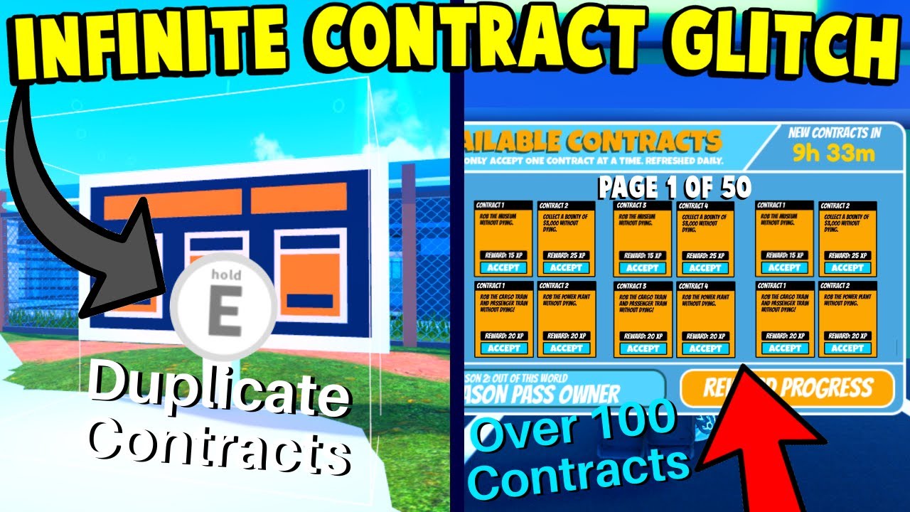 Brand New OP Infinite Contract Glitch In Jailbreak! | How To Duplicate XP And Finish Seasons Early!