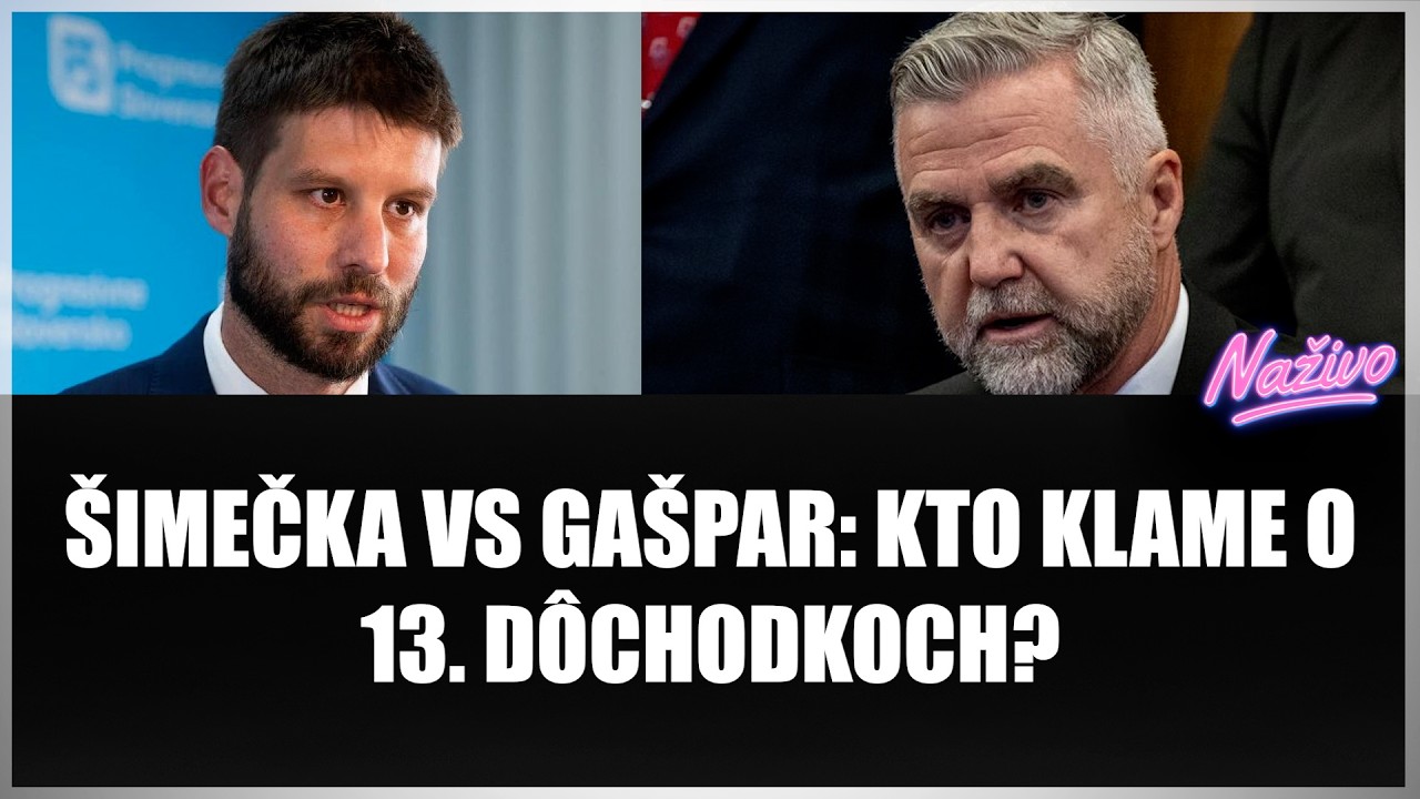 ŠIMEČKA VS GAŠPAR: KTO KLAME O 13. DÔCHODKOCH? PS pôjde po "zničujúcej" ceste?