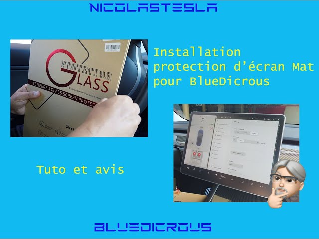 Verre de protection écran central avec guide d'installation pour Tesla  Model 3 et Y