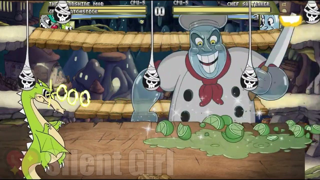 FOR @jonathancoulter-tj9cr: The Moonshine Mob and Grim Matchstick vs Chef Saltbaker - Mugen Battle