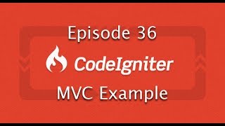 Codeigniter Framework EP 36 MVC Example ( Thai language )