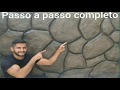 efeito pedra - efeito pedra com massa de reboco - efeito pedra com reboco - efeito pedra cimento