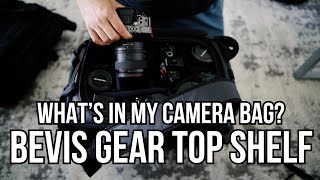 What's in my Bevis Gear Top Shelf Camera Bag  #Bevisgear #mytopshelf #sonya7siii