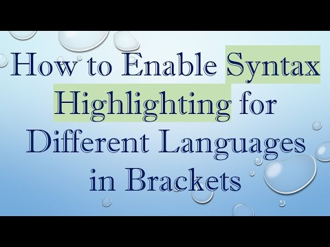 How to Enable Syntax Highlighting for Different Languages in Brackets