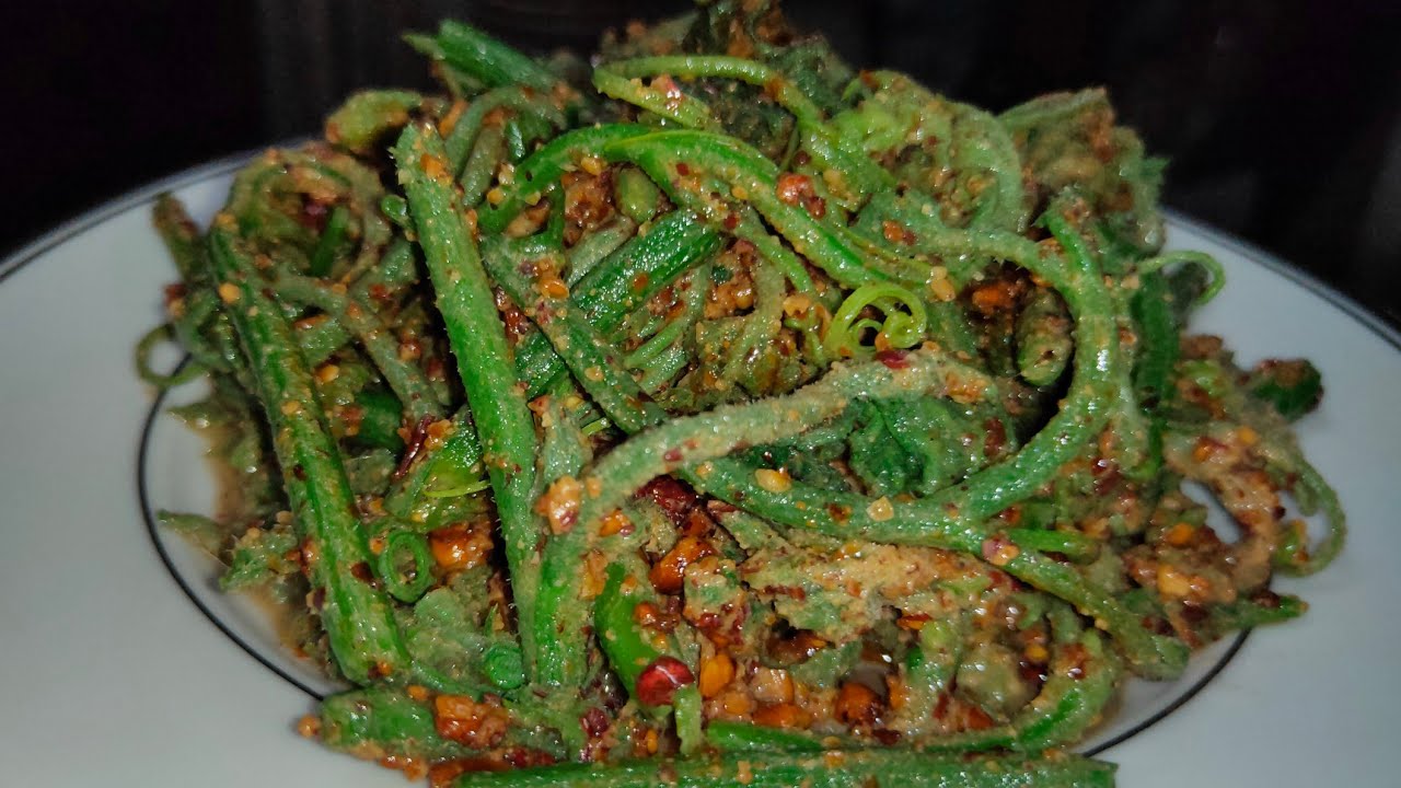 Maian salad / tauh /Maian Siam dan/Pumpkin Leaves Salad Recipe/Mizo Eisiam @RosysKitchenMizoram