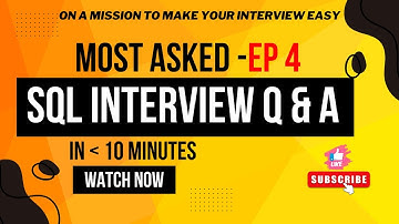 Top SQL Interview Questions & Answers - Part 4 | Ace Your Tech Interview