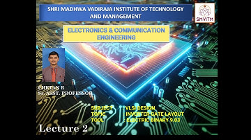 Inverter Gate Layout using Electric Binary 9.03 #vlsidesign