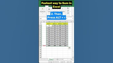Fastest Way to Sum in Excel | AutoSum Shortcut | #excel #exceltips #tutorial #trending #ytshorts