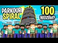 100 WIDZÓW vs PARKOUR SPIRAL Minecraft