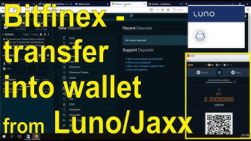 How to deposit cryptocurrency into your Bitfinex account (Luno, Jaxx)