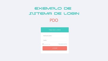 Ex: Sistema de Login PHP PDO