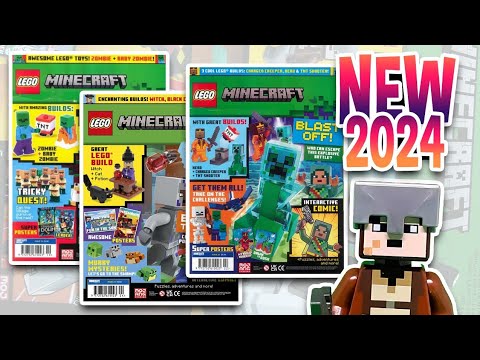 YouTube thumbnail: LEGO Minecraft 2024 Magazine Gifts &amp; Polybags | Full Set Review &amp; Best Picks!