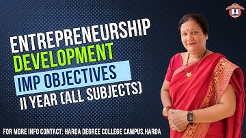 IMP Objective Questions || Foundation Course(FC 2) || Entrepreneurship Development || BU Bhopal Exam