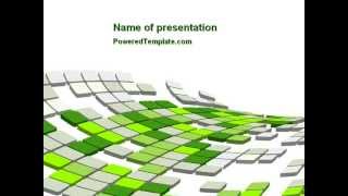 Green Pixelated Theme PowerPoint Template by PoweredTemplate.com