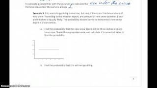 Statistics Intro to Probability Part 4 - Probabilities for Continuous Variables
