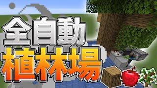 マイクラ 放置で木が集まる自動植林場の作り方を解説 Java版 統合版 Youtube
