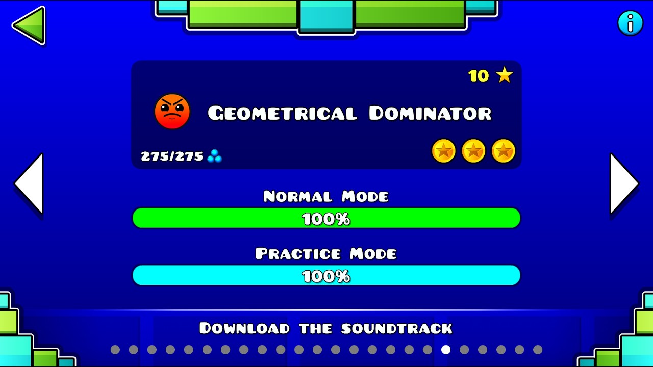 Geometrical Dominator 100% Perfect Run (All Coins) - Geometry Dash ...