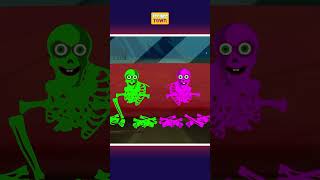 💀Cracking Skeleton Bones While Dancing In A Bus 🚌 #halloween #kidssongs #shorts