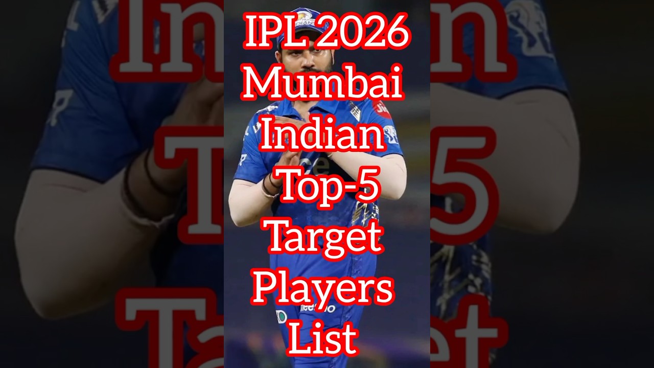 Mumbai Indians IPL 2026 Auction Target Players/ IPL 2026 Mi Target Players List